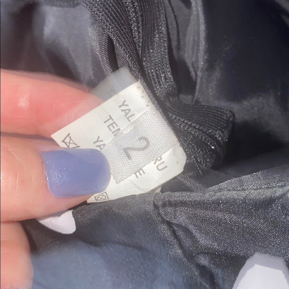 Hi-Lo Black &White Polka Dress with Red Interior - Picture 5 of 8